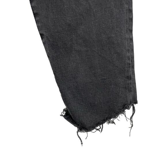 Frame Denim Women's Black Le High Skinny Ripped Raw Hem Ankle Jeans - Size 30 - Picture 4 of 11
